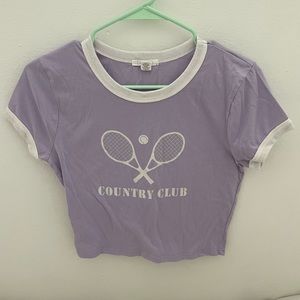 short sleeve light purple tee